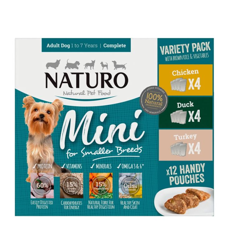 Adult Mini Dog with Rice Variety Pack Pouches 150g x 12